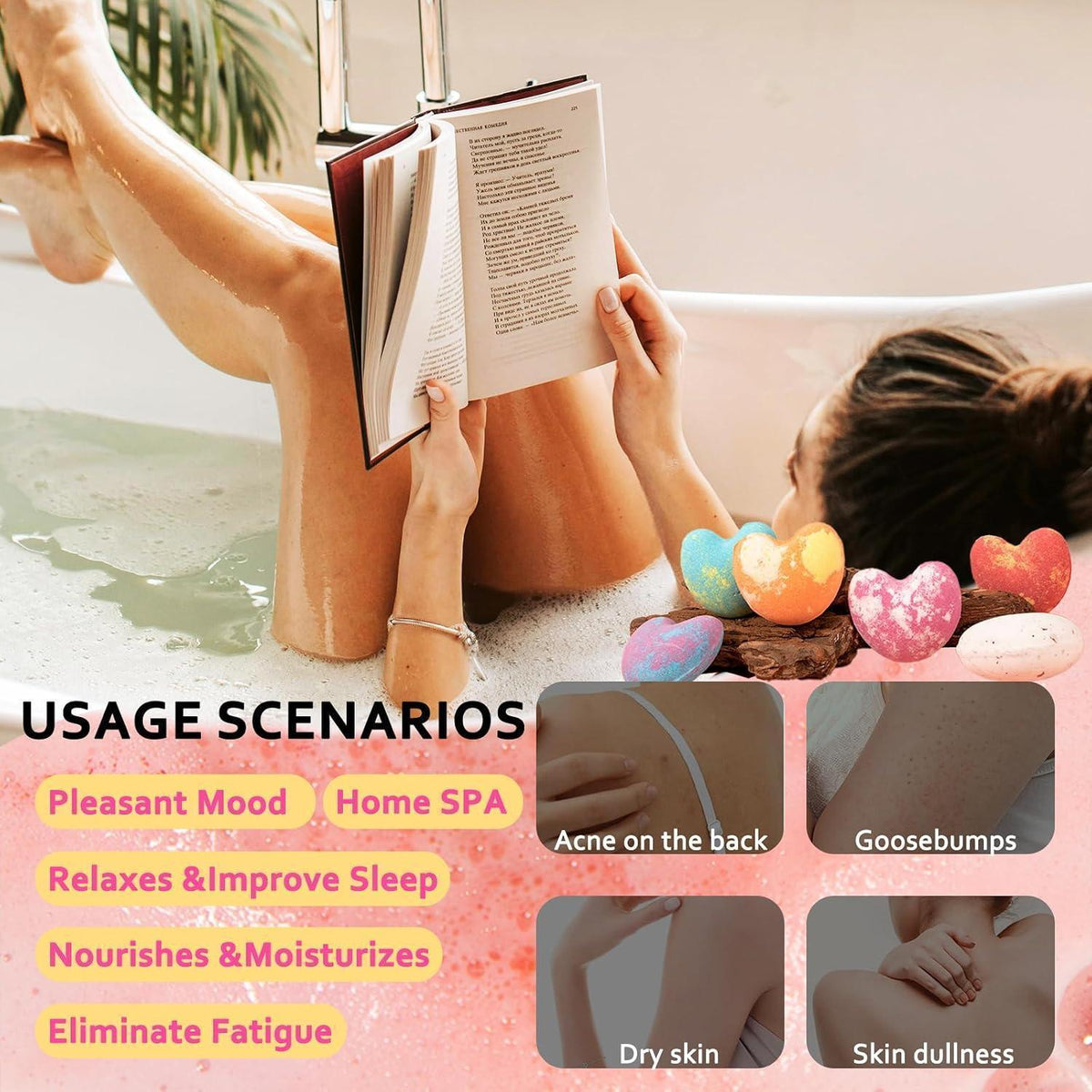 Badekugeln Geschenkset – 9 Badebomben Aromatherapie Entspannung