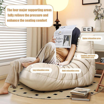 Bodensofa Togo Kaminsessel – Bequemer Lazy Sessel Weiß