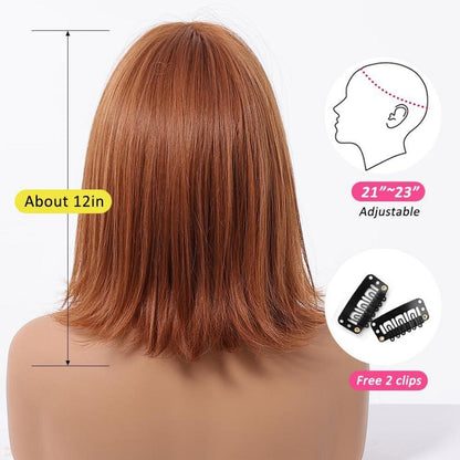 Ingwer Damen Bob Perücke Synthetisches Haar Party Cosplay