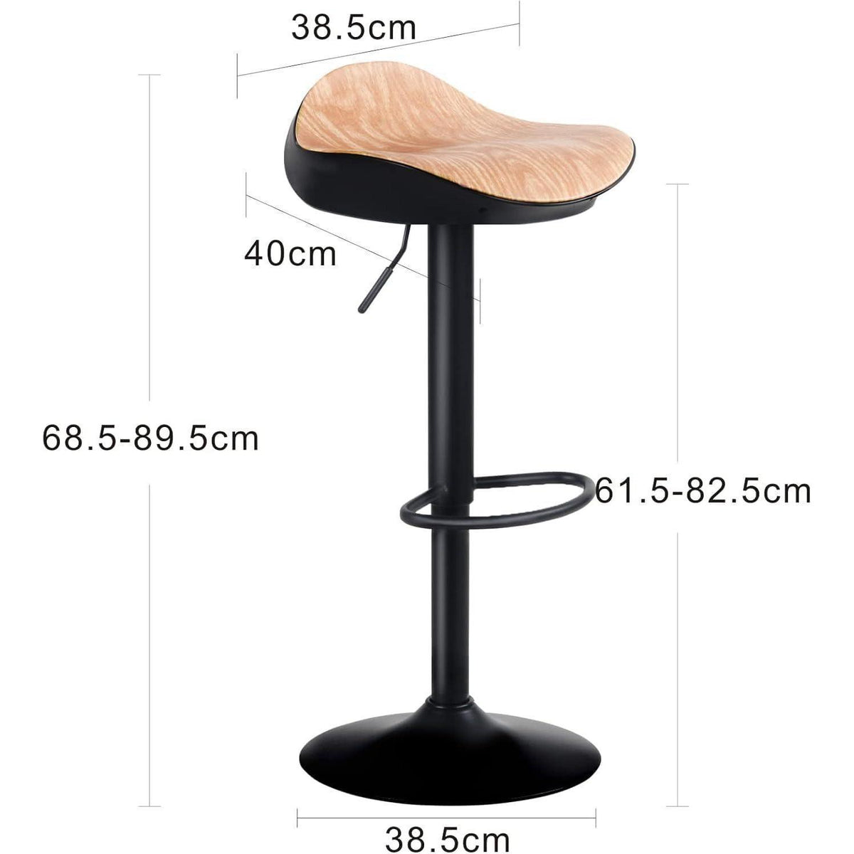 YOUNIKE Barhocker 2er Set, Höhenverstellbar & 360° Drehbar