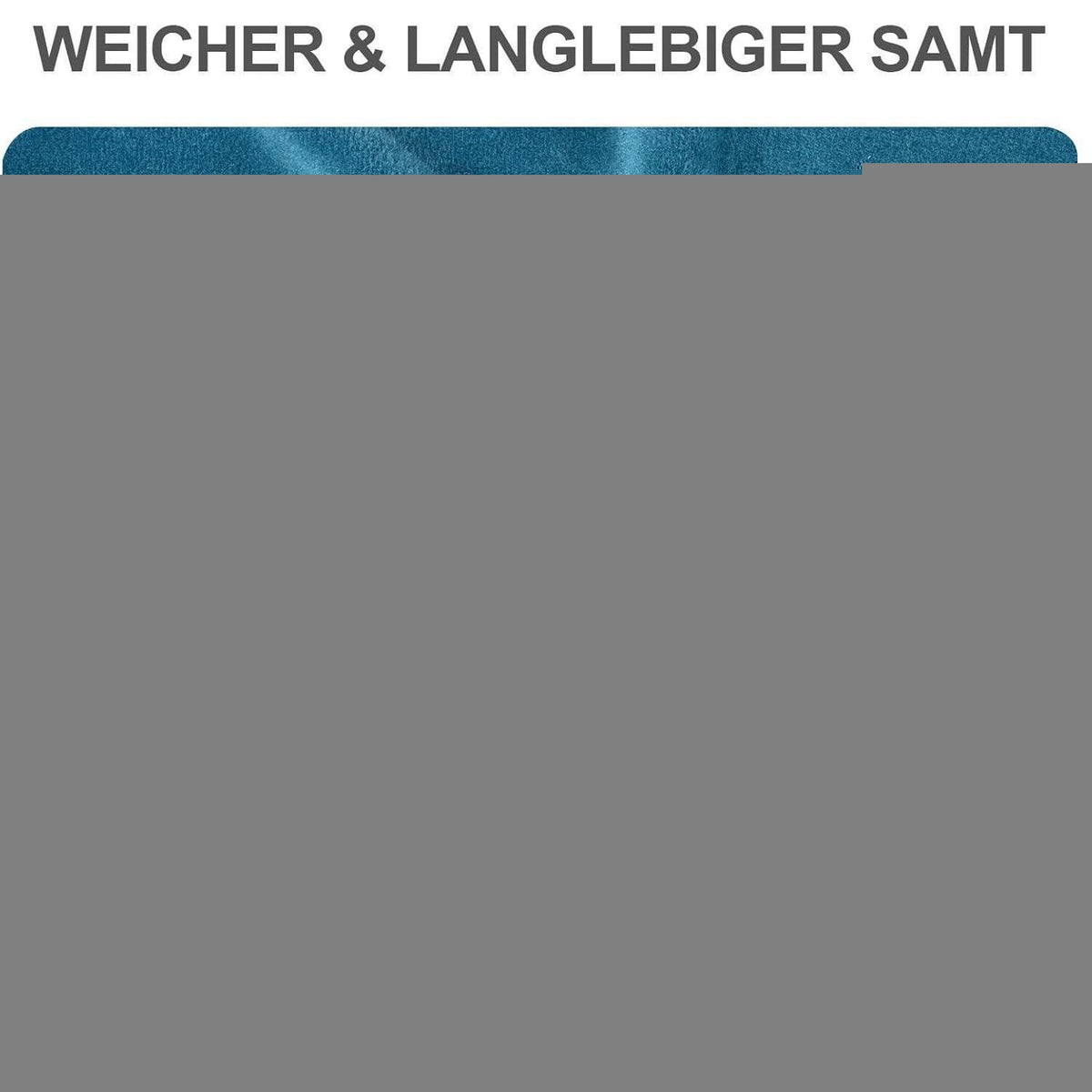 Stretch Samt Stuhlhussen 4er Set – Pfaublau