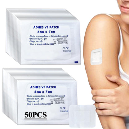 50x Sterile Wundpflaster 6x7cm | Atmungsaktiv & Wasserfest