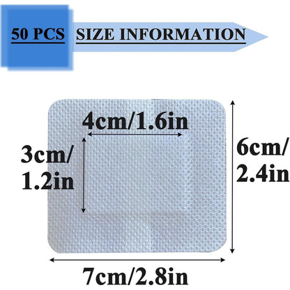50x Sterile Wundpflaster 6x7cm | Atmungsaktiv & Wasserfest