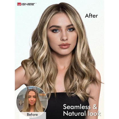 Remy Haarverlängerung 40cm Ombre Blond Double Weft