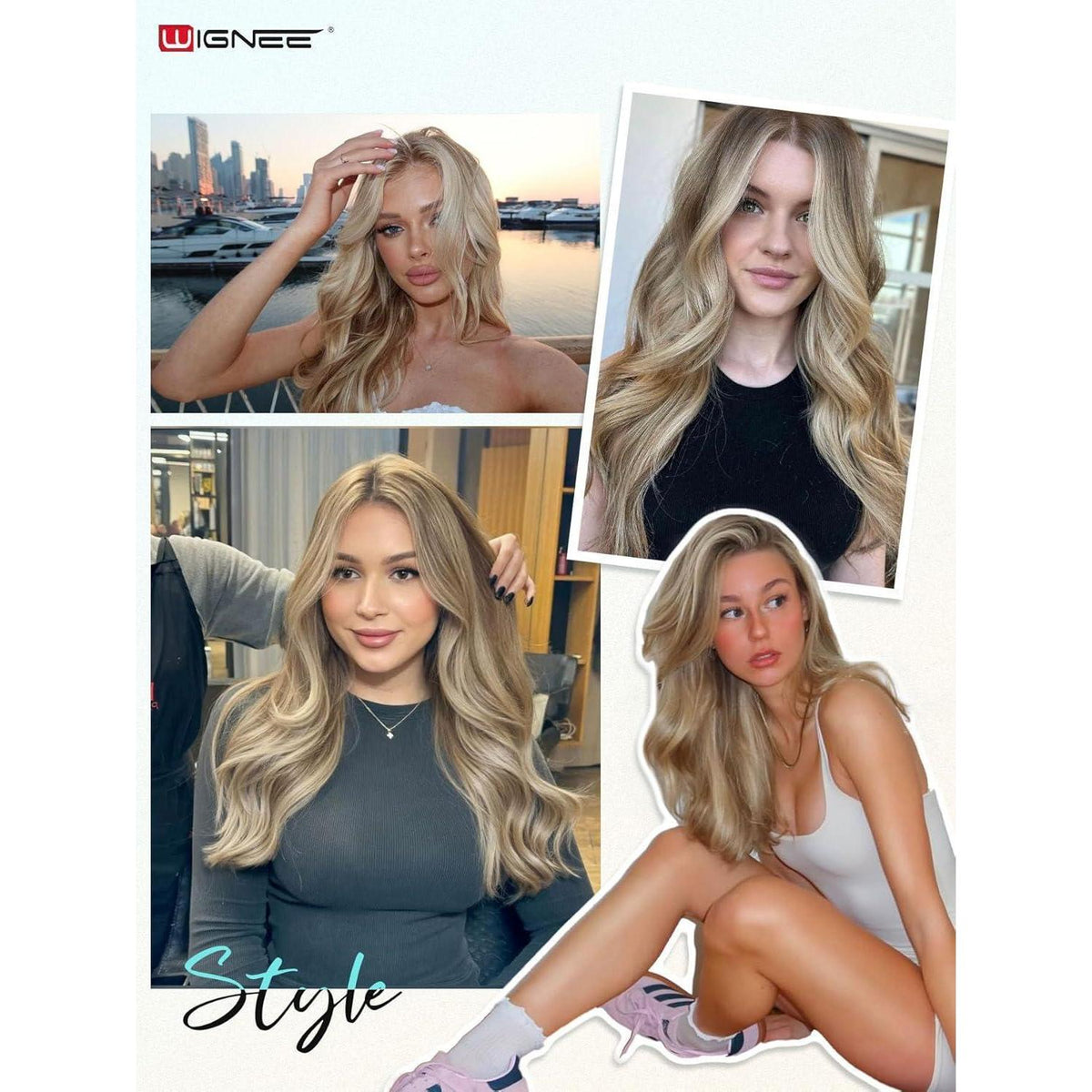 Remy Haarverlängerung 40cm Ombre Blond Double Weft