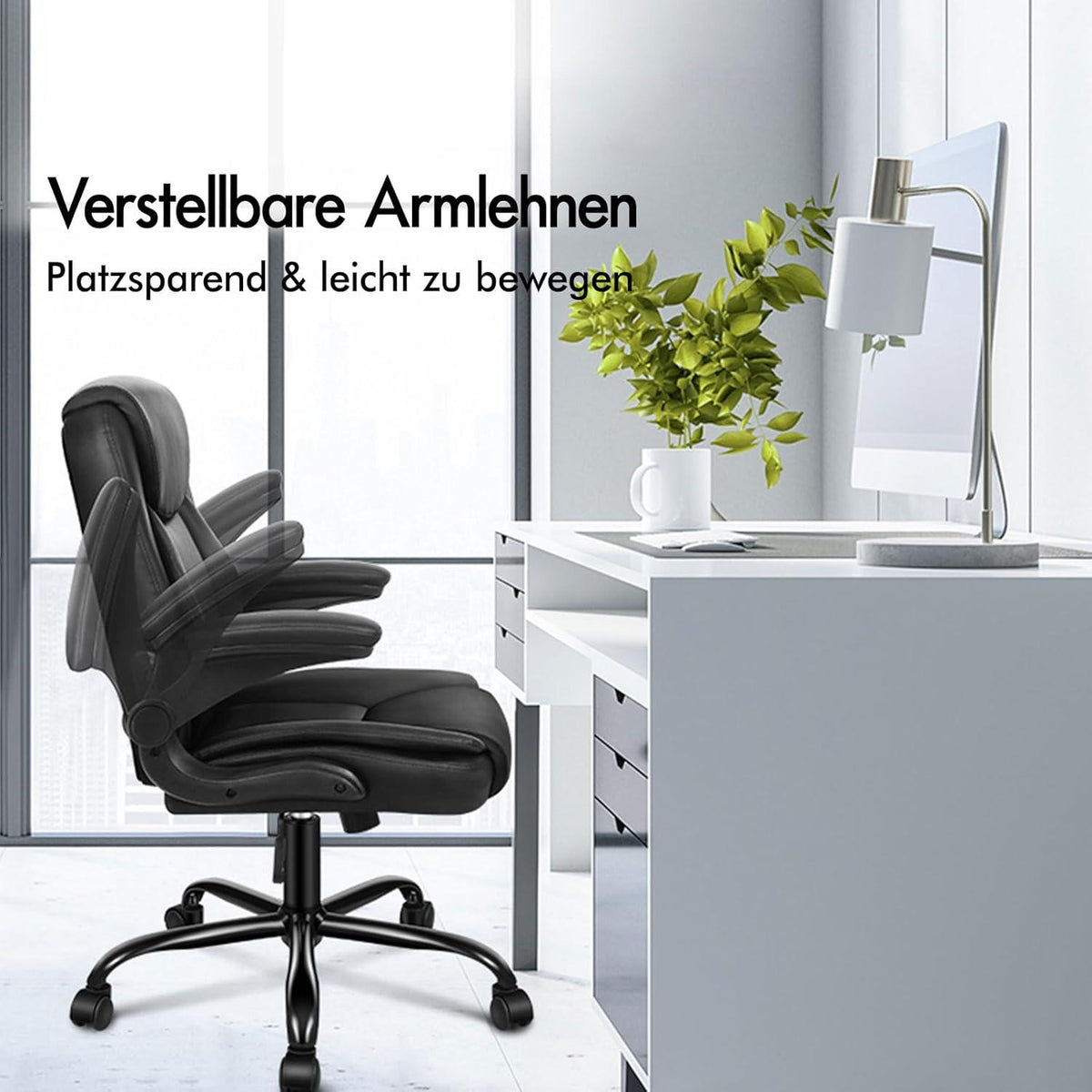 ALFORDSON Ergonomischer Massage Gaming Bürostuhl Schwarz PU-Leder 150kg