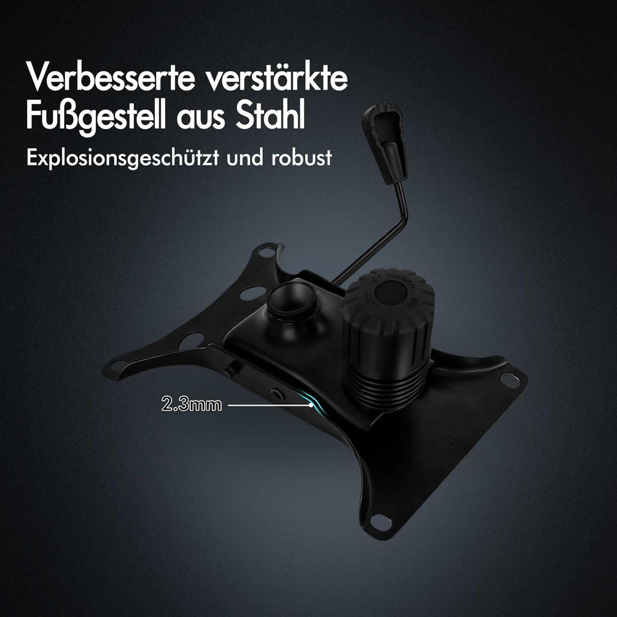 Ergonomischer Massage Bürostuhl Mid Back Schwarz 150kg Belastung