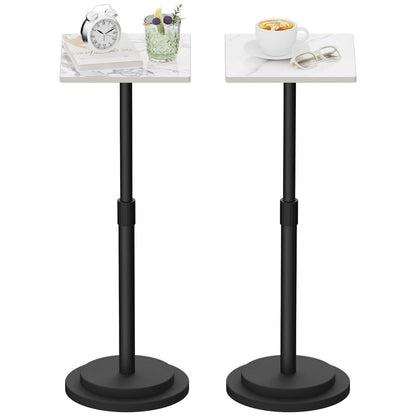 Verstellbarer Beistelltisch Weiß – 2er Set, Höhe 45-78cm