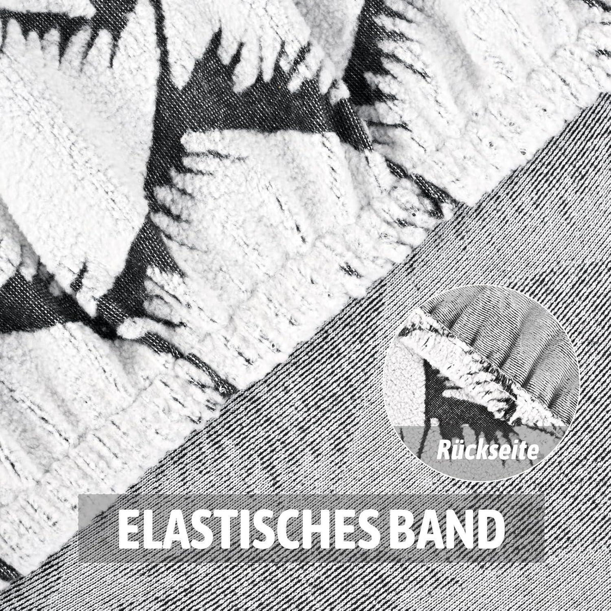 Stretch Stuhlhussen 6er Set Jacquard – Universal Bezug für Stühle