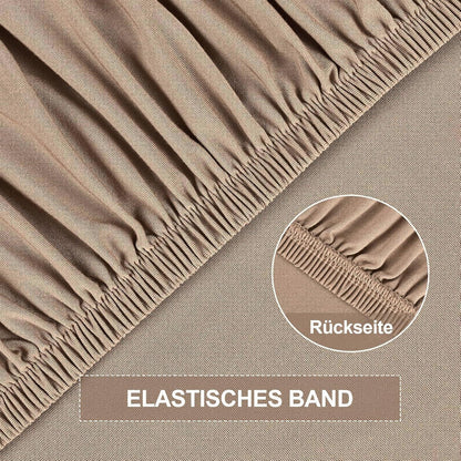 Stretch Stuhlhussen 6er Set – Sesselbezug Kamel