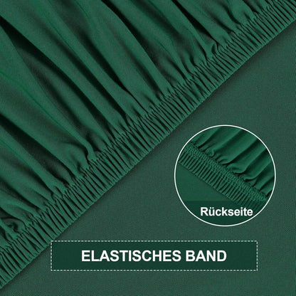 Stretch Stuhlhussen 6er Set – Grün, Abnehmbar & Waschbar