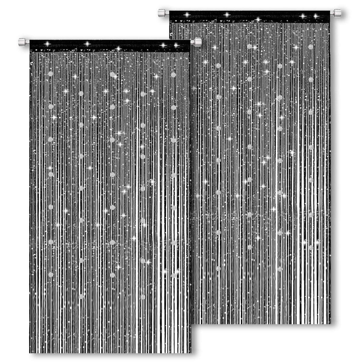 Fliegenvorhang Terrassentür 200x100cm - 2er Set mit Perlen