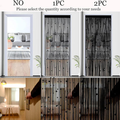 Fliegenvorhang Terrassentür 200x100cm - 2er Set mit Perlen