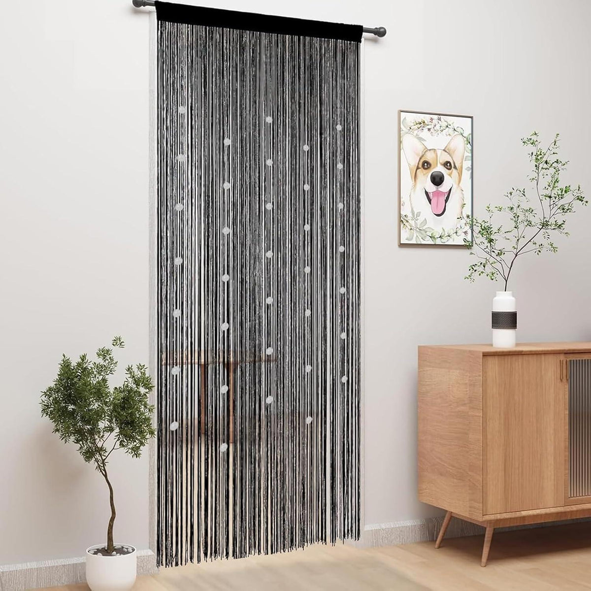 Fliegenvorhang Terrassentür 200x100cm - 2er Set mit Perlen