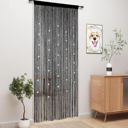 Fliegenvorhang Terrassentür 200x100cm - 2er Set mit Perlen