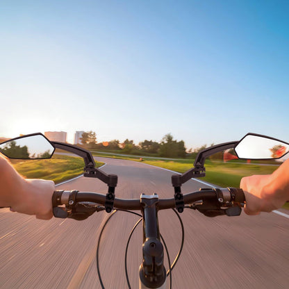 Fahrradspiegel links, 360° verstellbar, HD-Glas