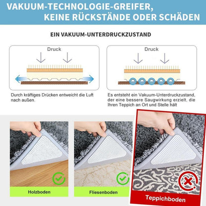 Antirutsch Teppichunterlage Waschbar – 4er Set