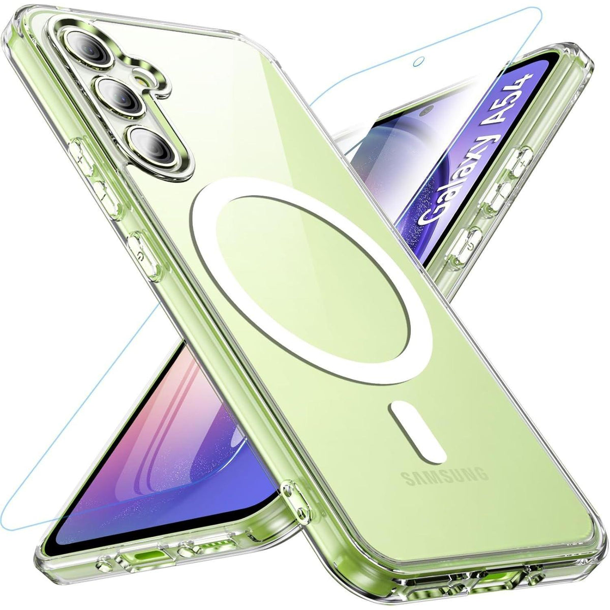 Magnetische Schutzhülle für Samsung Galaxy A54 5G, Matt Transparent
