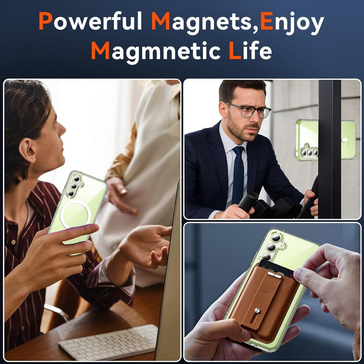 Magnetische Schutzhülle für Samsung Galaxy A54 5G, Matt Transparent