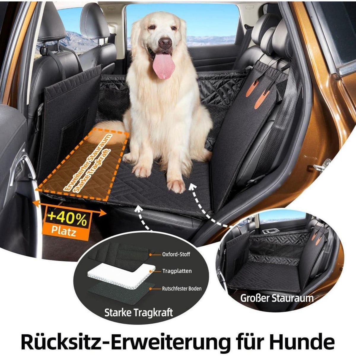 Hundesitz L – Sicherer Autositz für Großhunde bis 25kg