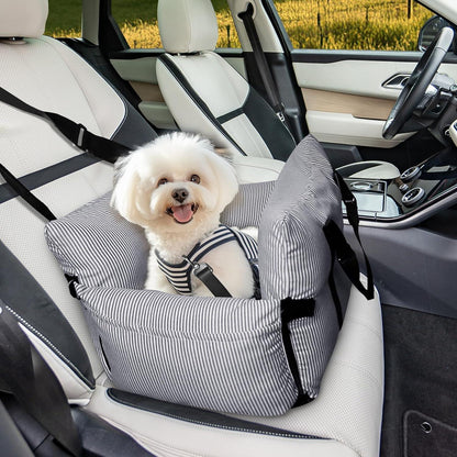 Sicherer Hunde-Autositz mit Gurt – Blau, Small (bis 6 kg)