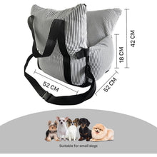 Sicherer Hunde-Autositz mit Gurt – Blau, Small (bis 6 kg)