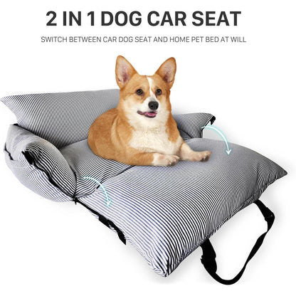Sicherer Hunde-Autositz mit Gurt – Blau, Small (bis 6 kg)