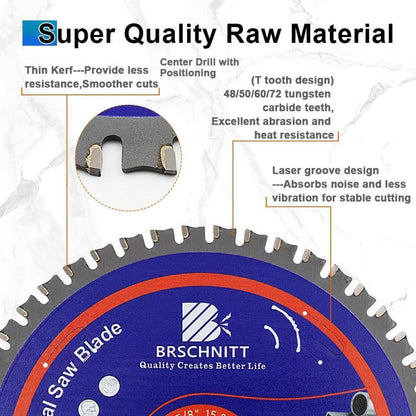 Kreissägeblatt Metall 355mm 72T TCT 30/25.4mm 10 Stück