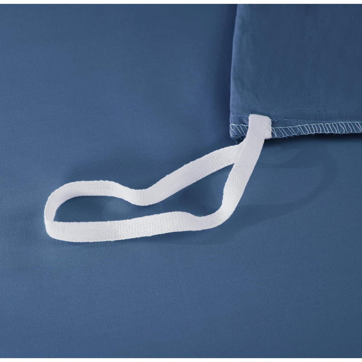 3tlg. Marineblau Bettwäsche-Set 200x220cm, Washed Baumwolle