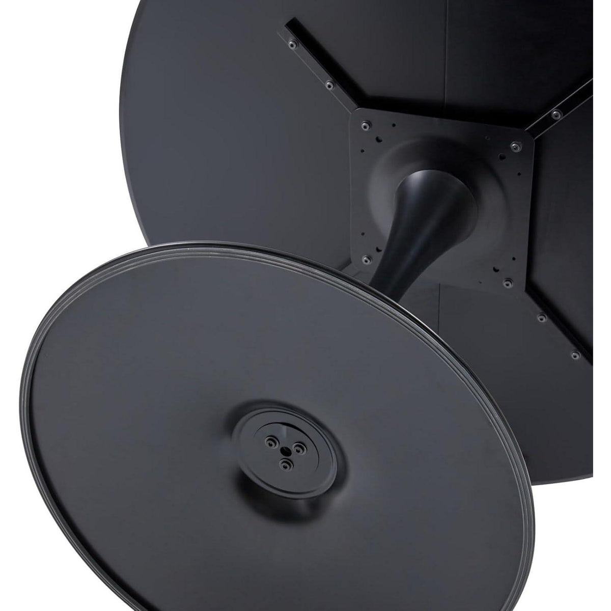 Moderner runder Esstisch 110cm – Schwarz, für 4-6 Personen