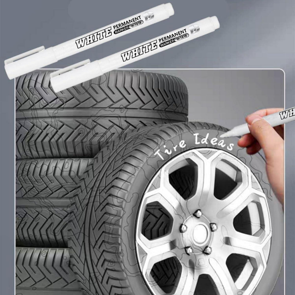 Acrylstifte Weiß 6er Set - Permanent Marker für Steine & Basteln