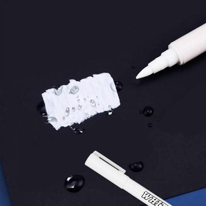 Acrylstifte Weiß 6er Set - Permanent Marker für Steine & Basteln