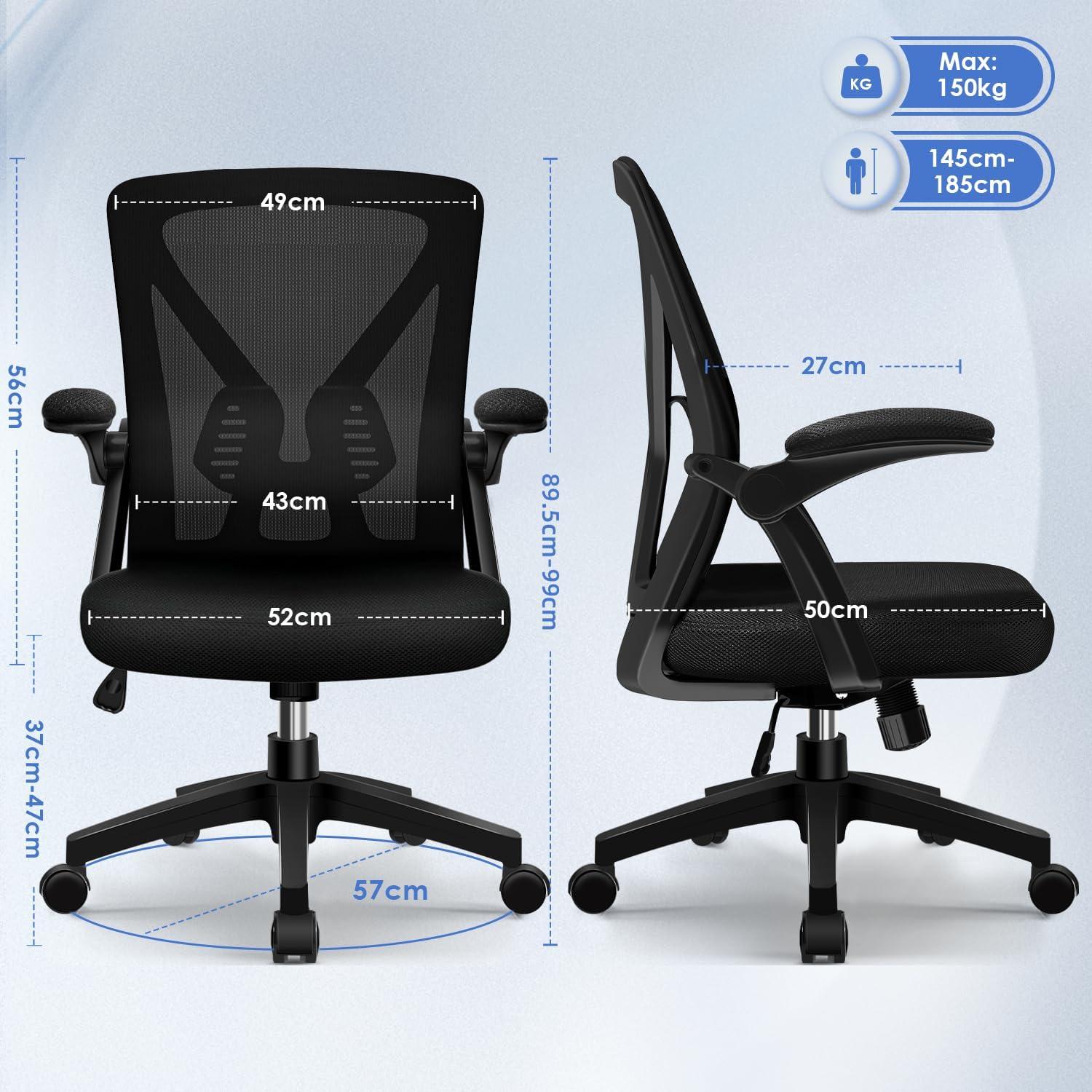 Ergonomischer Bürostuhl mit Wippfunktion und atmungsaktivem Netz