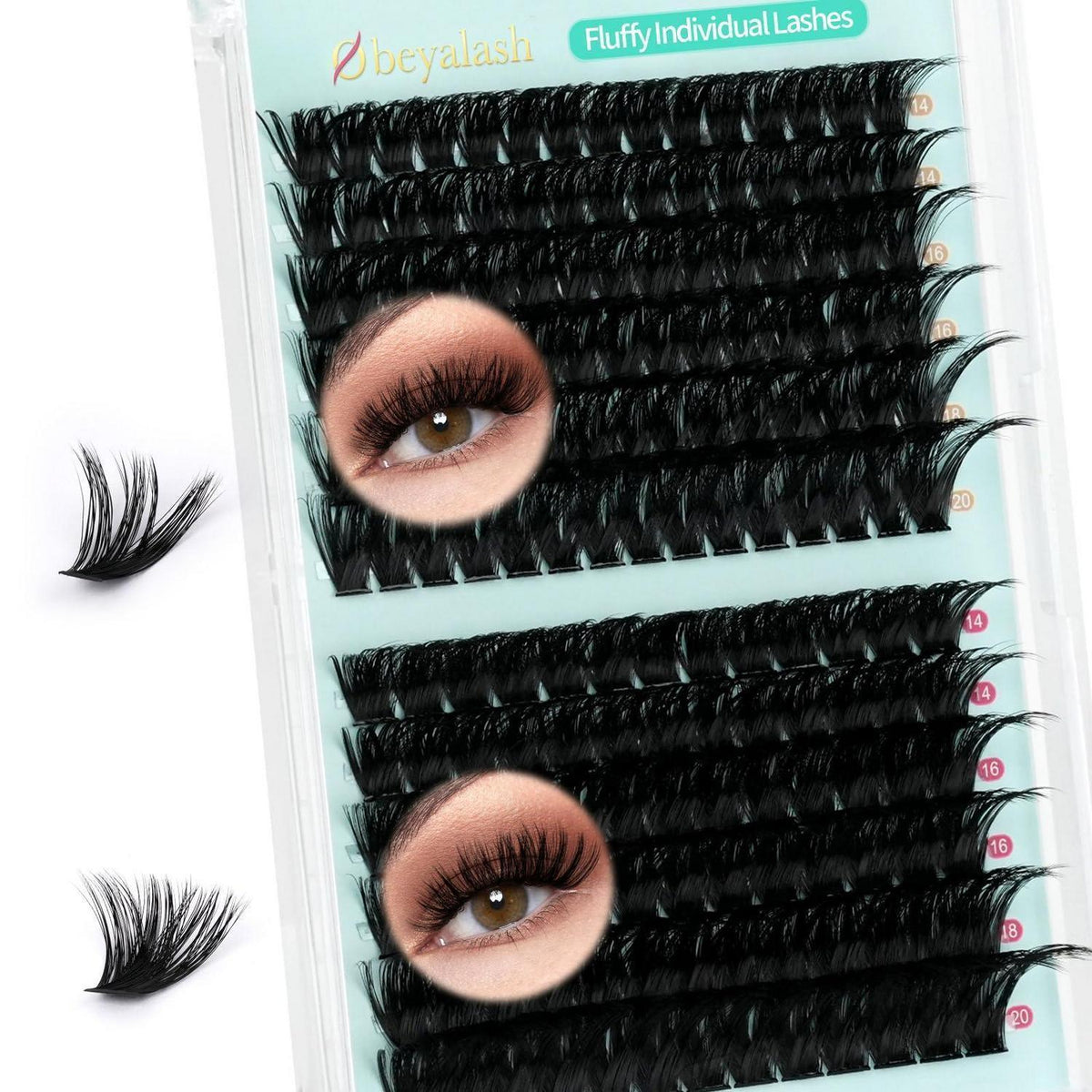 Wimpern-Cluster D Curl 100D+140D – Volle, Flauschige Wimpern