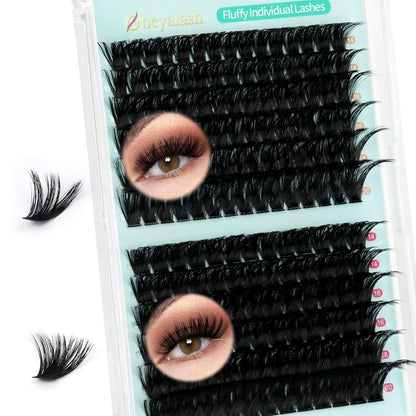 Wimpern-Cluster D Curl 100D+140D – Volle, Flauschige Wimpern