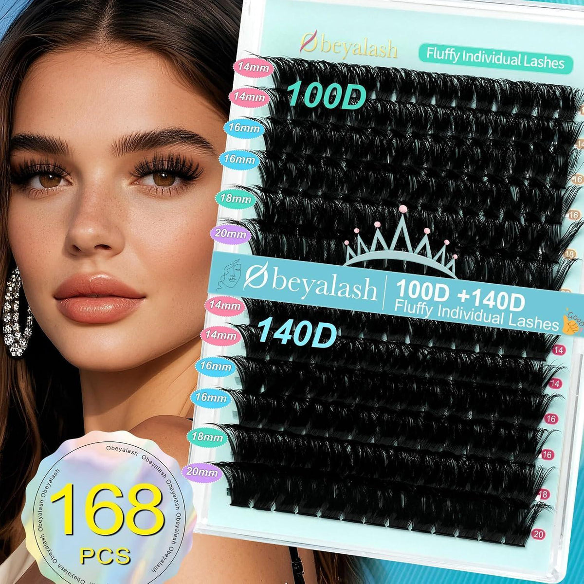 Wimpern-Cluster D Curl 100D+140D – Volle, Flauschige Wimpern