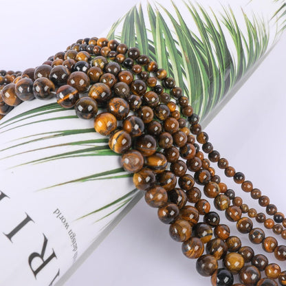 Tigerauge Perlen 6mm - 120 Stück Natürliche Edelsteine für Schmuck