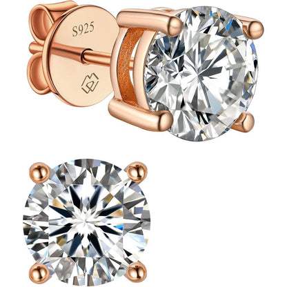 Moissanit Ohrstecker 585 Gold Rosegold Damen Schmuck 0,6 Karat