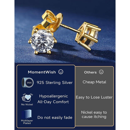 Moissanit Ohrstecker Gold 585 – Funkelnder Damen Schmuck