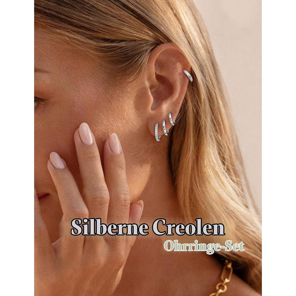 5 Paar Creolen Silber 925 – Helix & Knorpel Ohrringe
