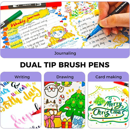 Dual Brush Pen Set 168 Farben – Pinsel & Feinschreiber