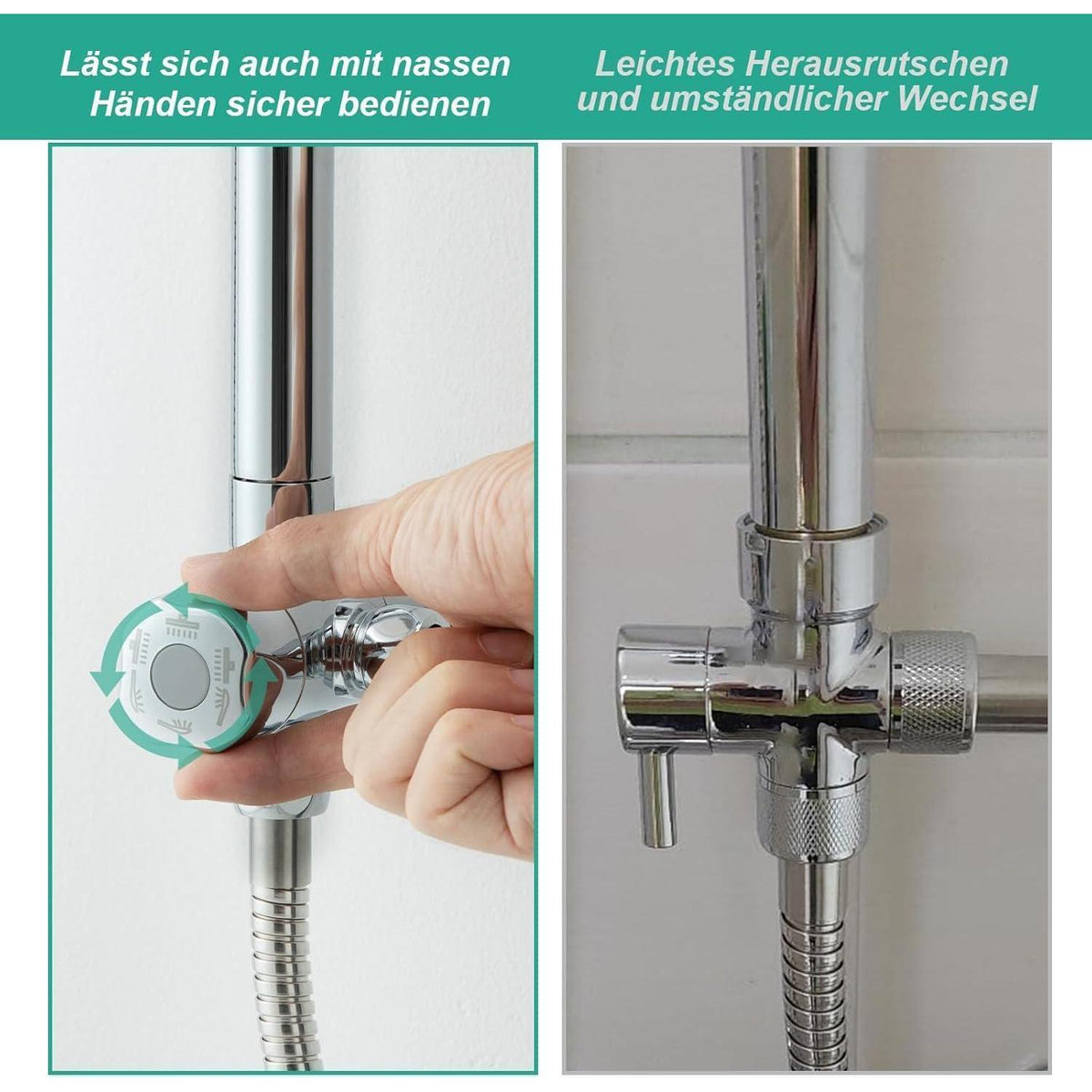 Eckige Regendusche 30x30cm Edelstahl Duschsystem höhenverstellbar