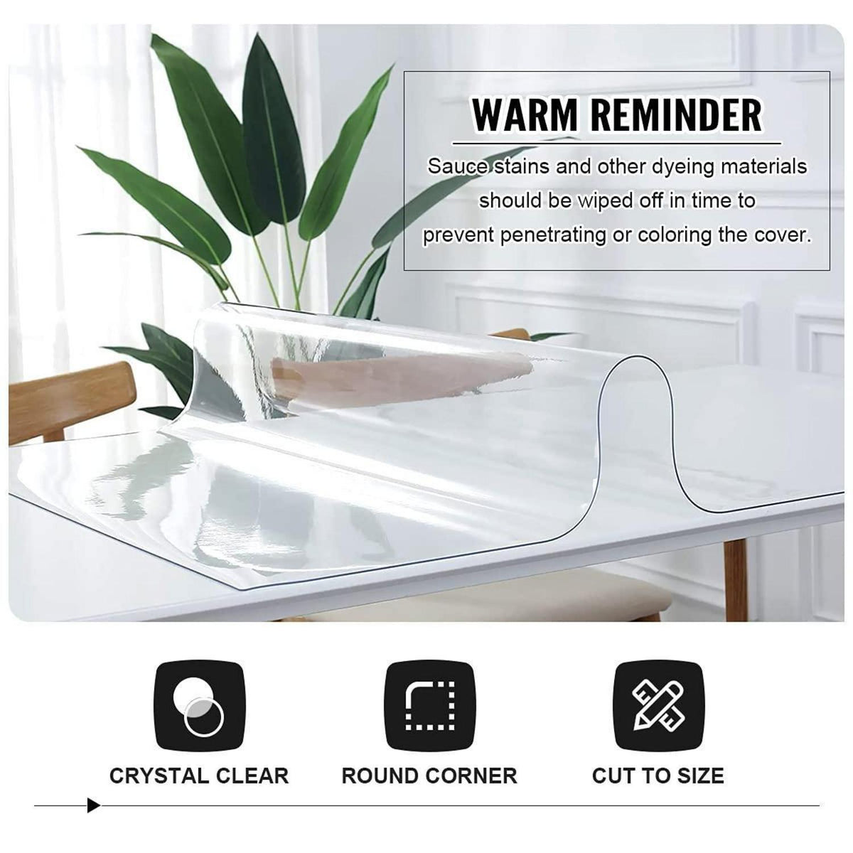 Transparente Tischfolie 100x200 cm | PVC Tischdecke Klar & Robust