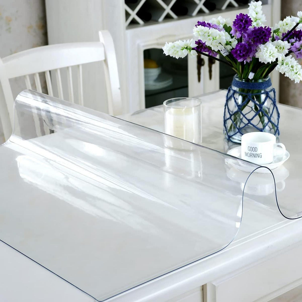 Tischfolie Transparent 2mm – 100x240 cm, Abwaschbar & Kratzfest