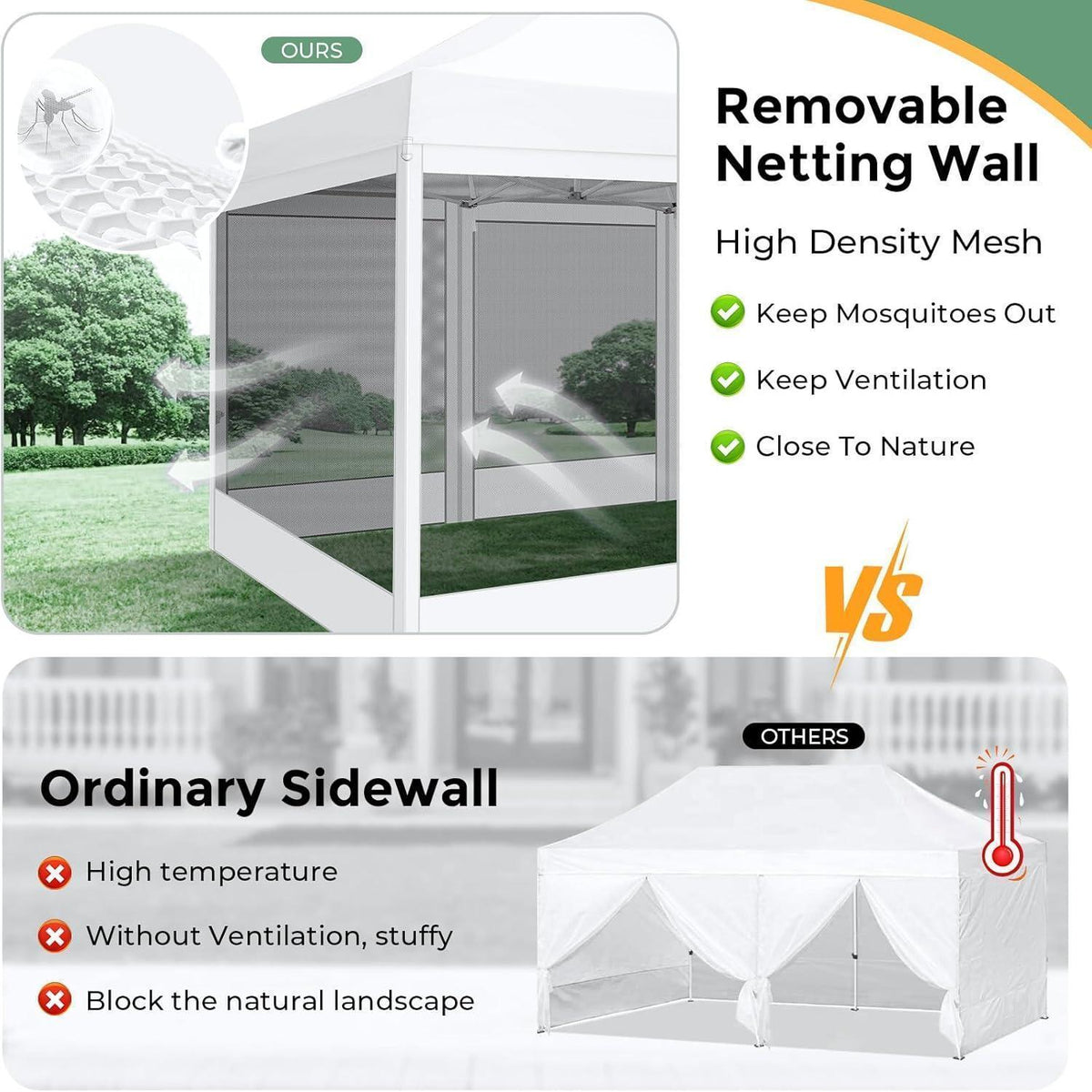 Faltpavillon 3x4,5m – Wasserdicht, Stabil & Mit Moskitonetz