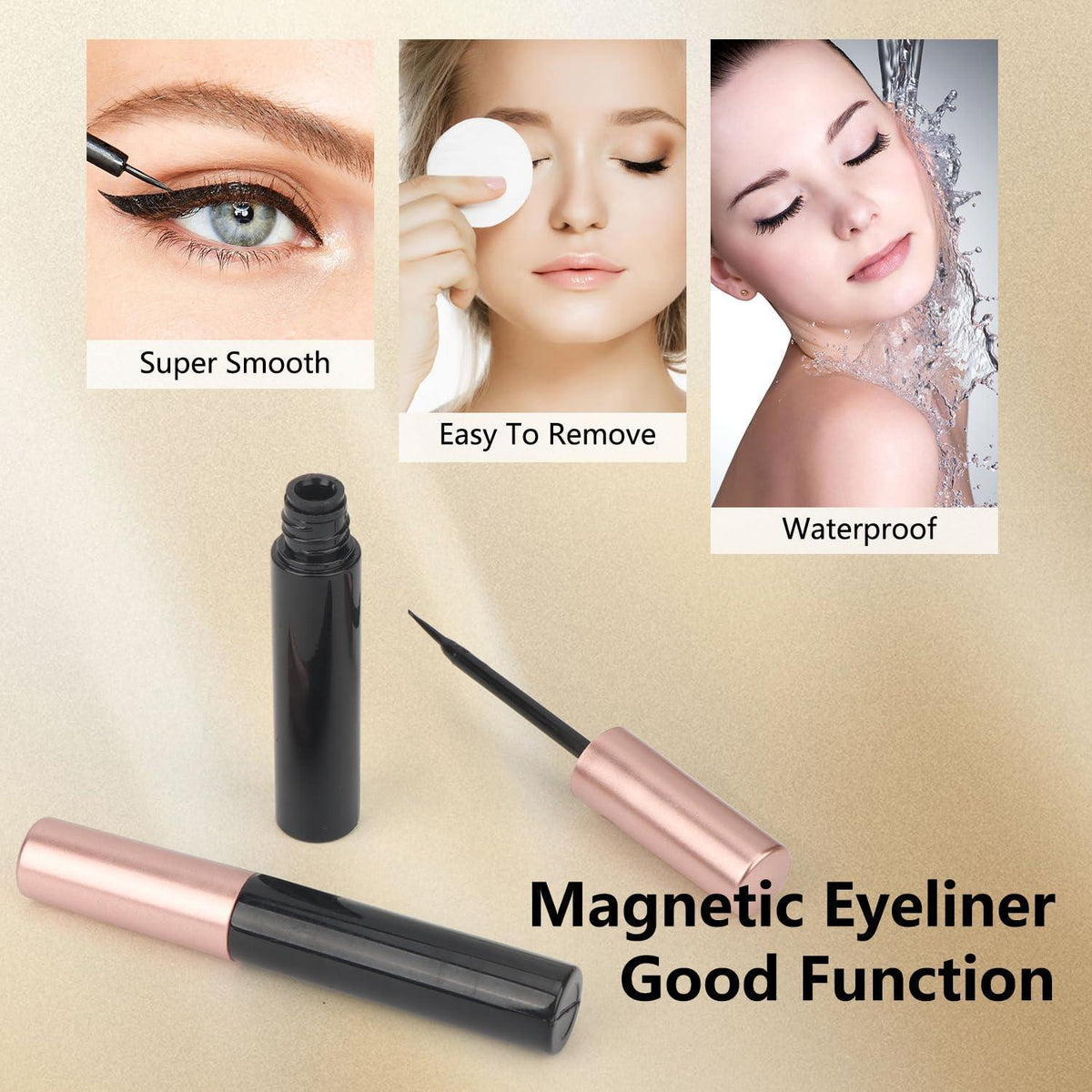 Magnetische Wimpern Set mit Eyeliner & Pinzette – 10 Paar 3D Lashes