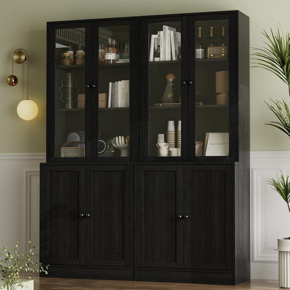 Großer TV-Schrank mit Bücherregal & Glastüren – 280cm Long