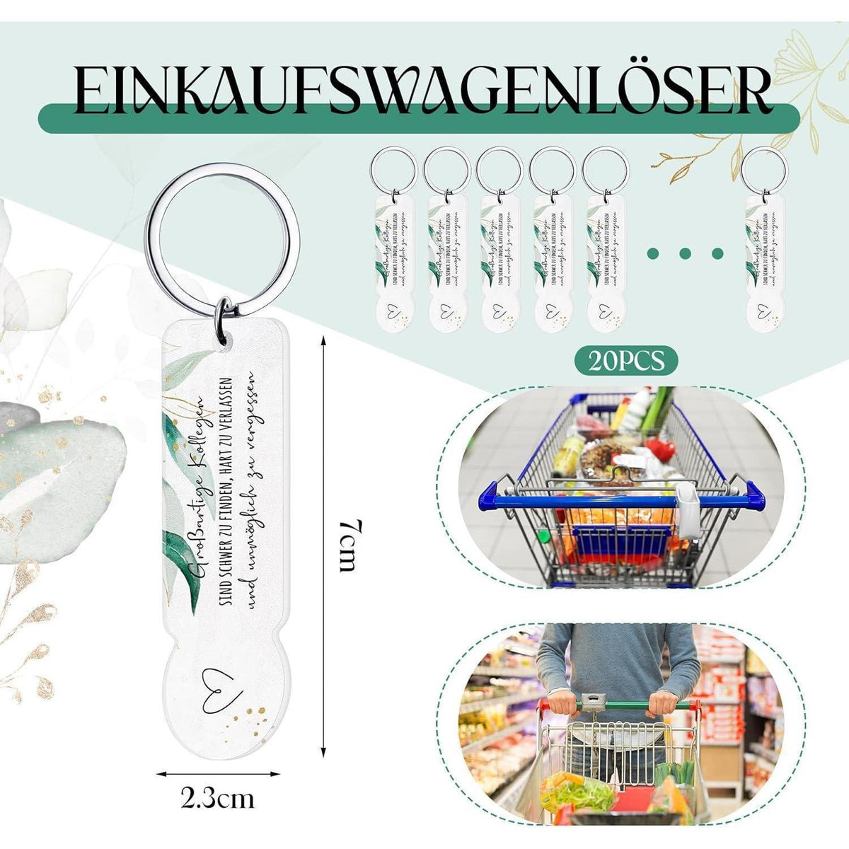 20er Set Einkaufswagenchips – Geschenk für Kollegen & Team