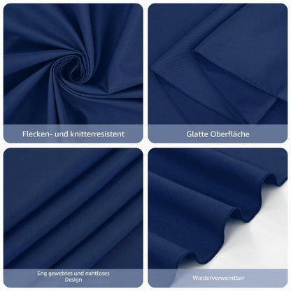 10er-Pack Navy Blau Rundtischdecke 305cm – Flecken- & Faltenresistent