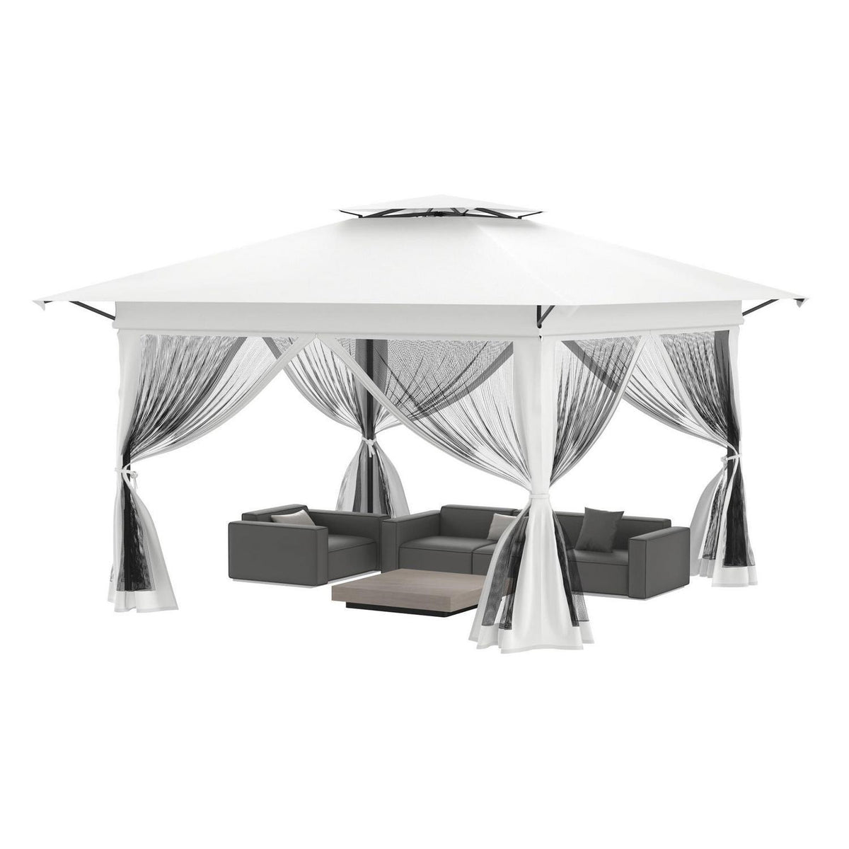 4x4 Pop-up Pavillon mit Moskitonetz & Doppeldach